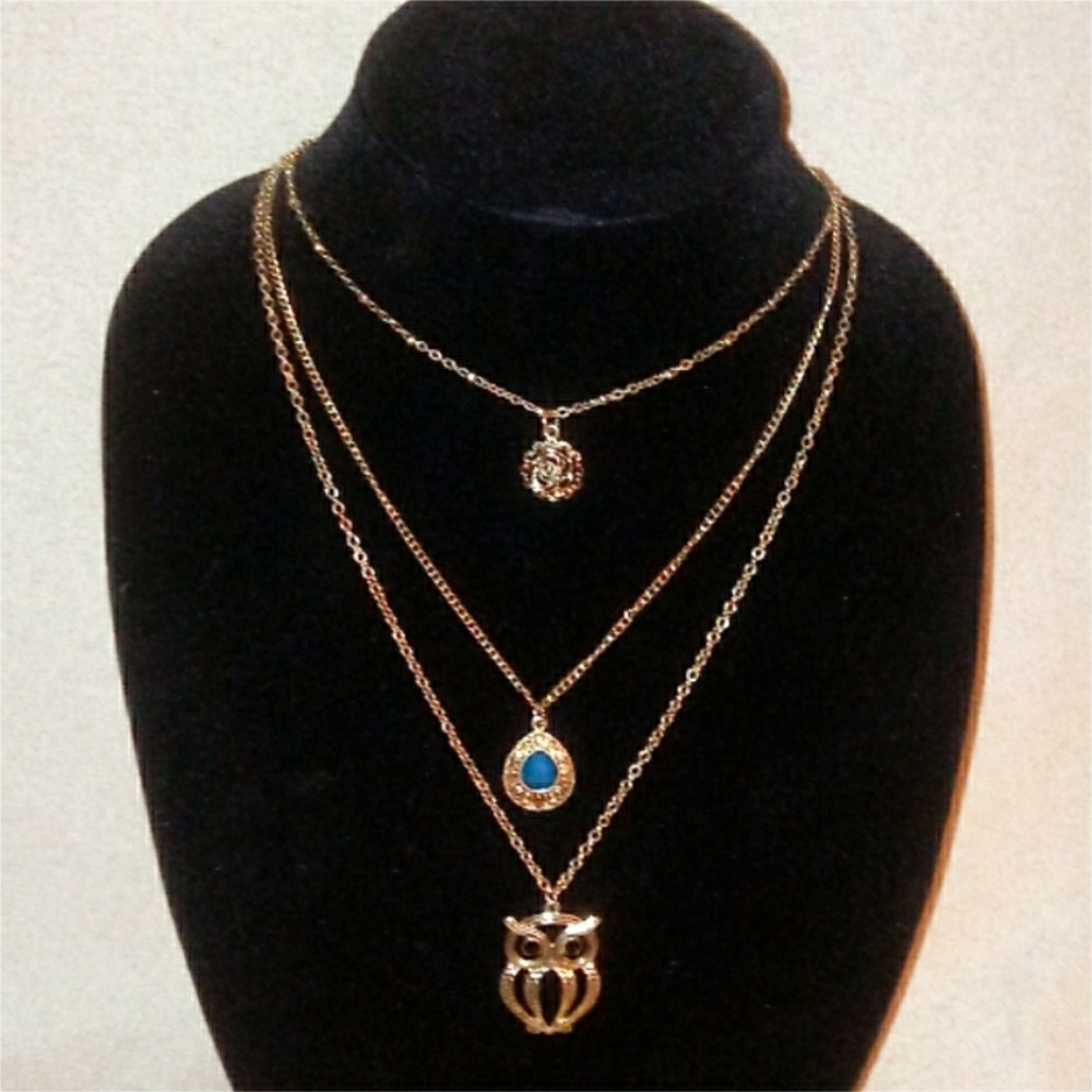 Gold Owl Necklace